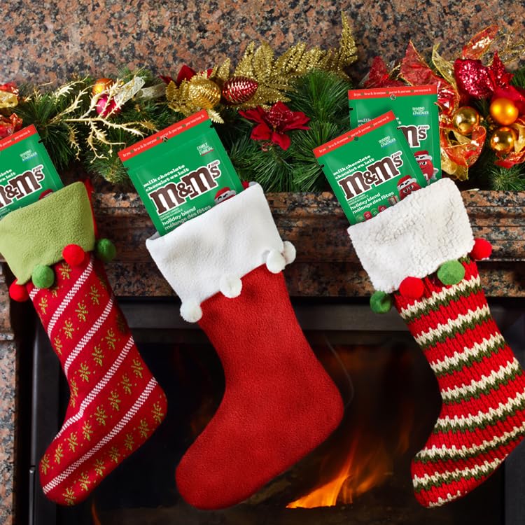 M&M'S, Christmas Milk Chocolate Candy, Holiday Sharing Bag, 345g
